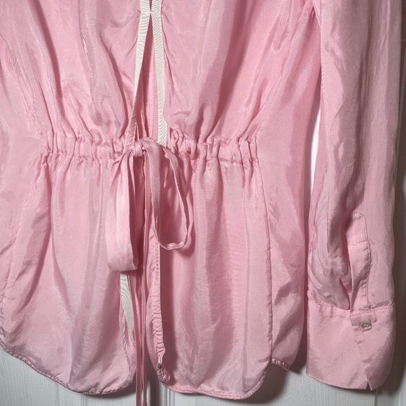 Sandro Shirt With Cut-Out And Bow At The Back Pink Women - Picture 2 of 8